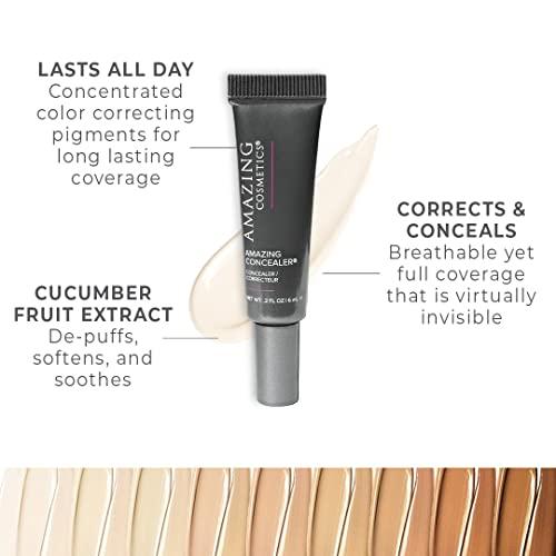 AmazingCosmetics AmazingCosmetics Amazing Concealer, multipurpose full coverage concealer 0.2 oz, Ivory