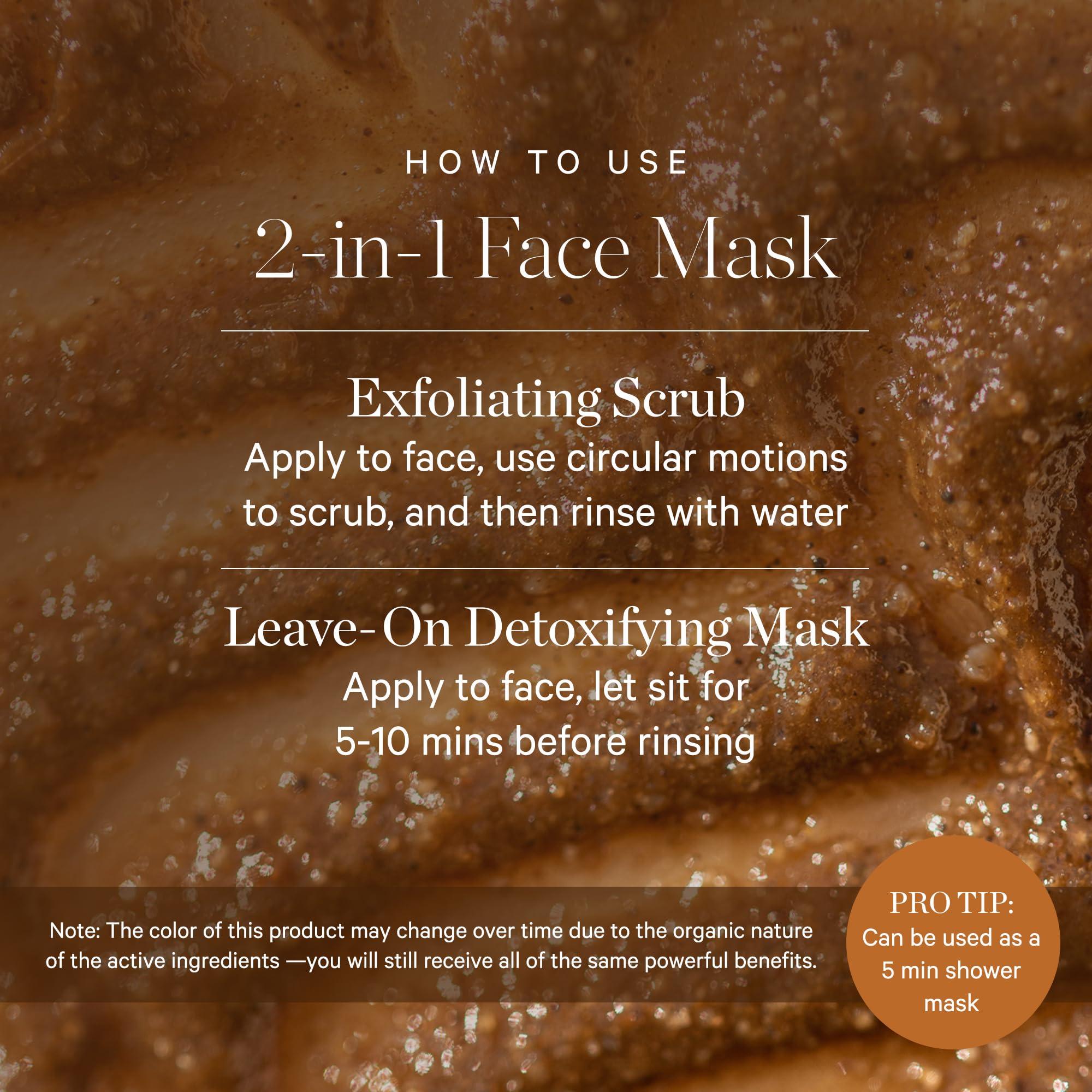 KORA Organics KORA Organics Turmeric Brightening & Exfoliating Mask, Multi-Use Facial Scrub, Polish & Illuminate, Certified Organic Exfoliating Face Mask, Cruelty Free, 1.01 fl oz