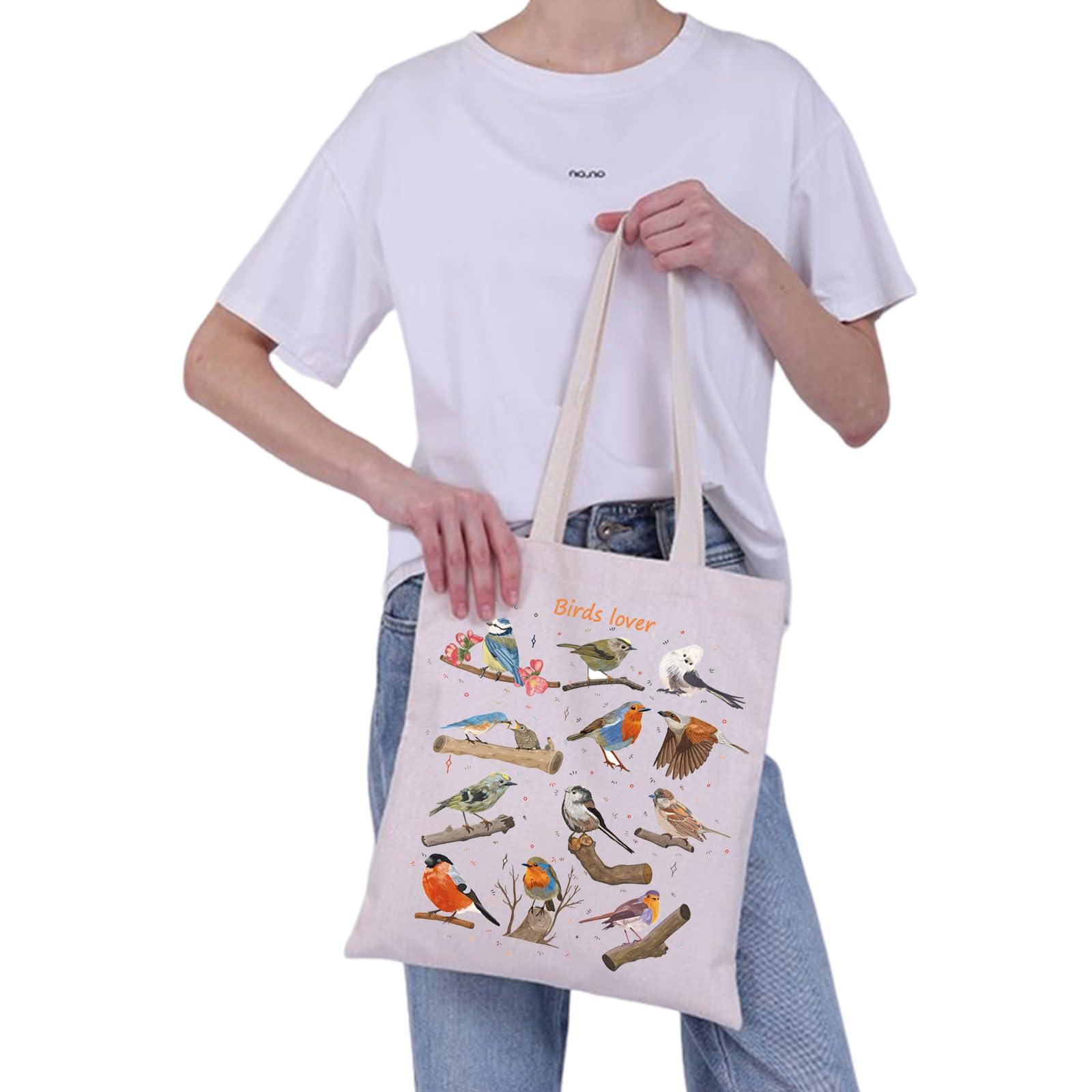 VAMSII VAMSII Bird Lover Gifts Bird Watching Tote Bag Birdwatcher Birder Gift Ornithologist Gift Bird Nerd Gift Birds Watching Lover Gift (Bird Watching Bag)
