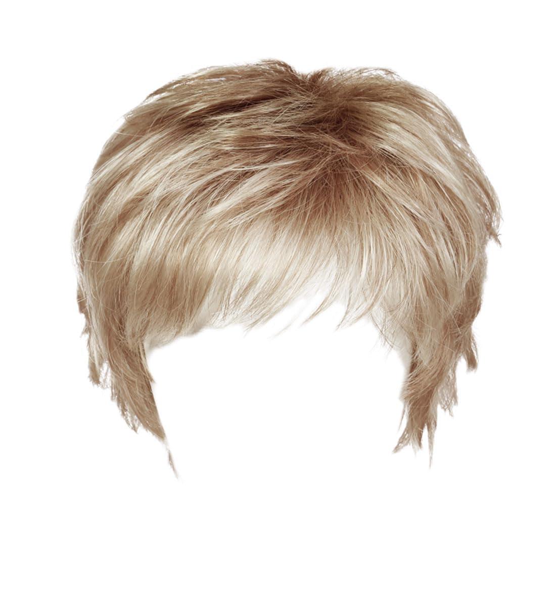 Raquel Welch Raquel Welch Sparkle Short Layered Synthetic Wig by Hairuwear, Petite Cap, SS17/23 Shaded Iced Latte Macchiato