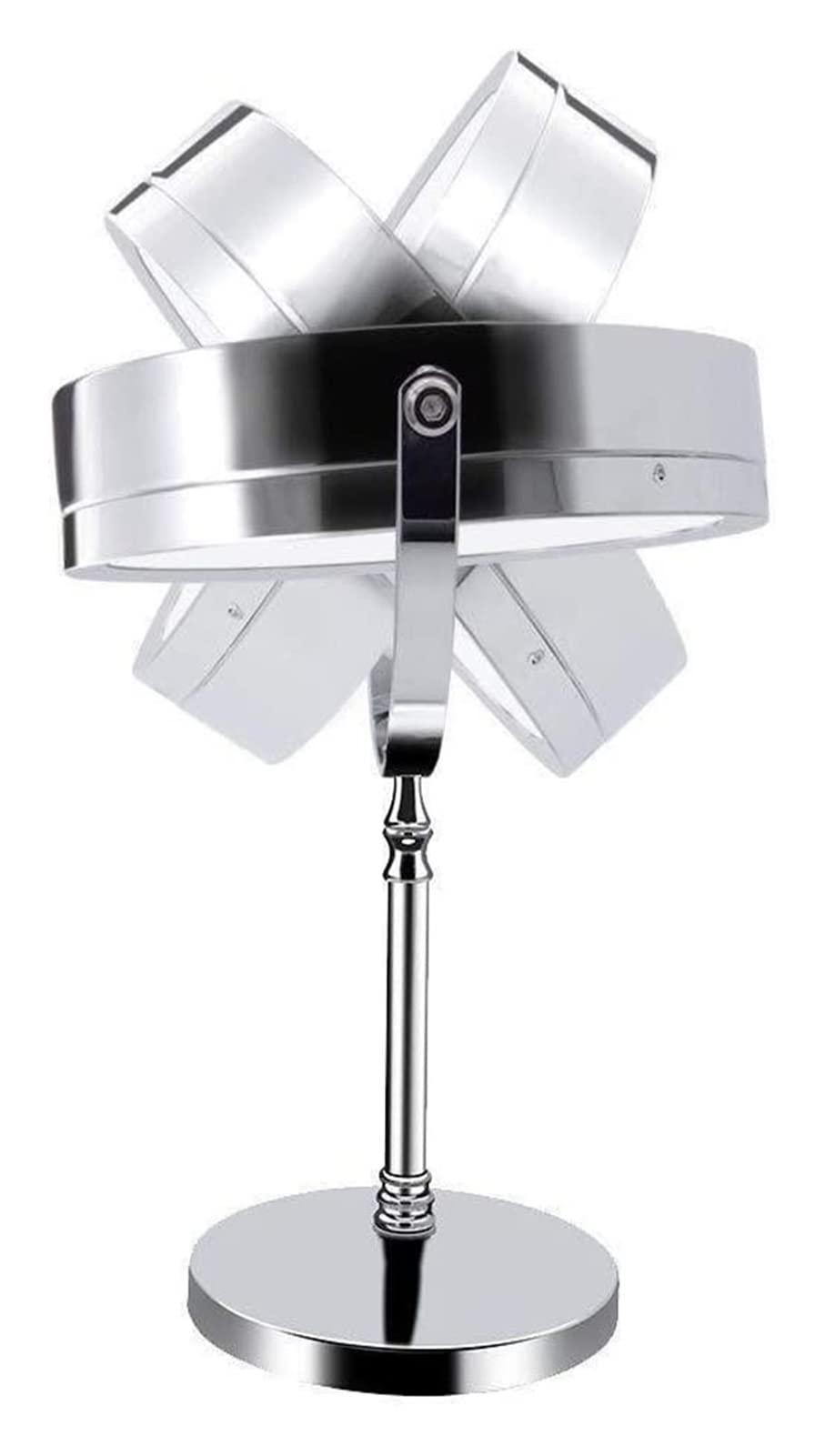 Eliveshown Eliveshown Countertop Vanity Mirrors LED Lighted Makeup Vanity Mirror with A Non-Slip Pedestal 7 Inches Double-Sided 10X Magnifying