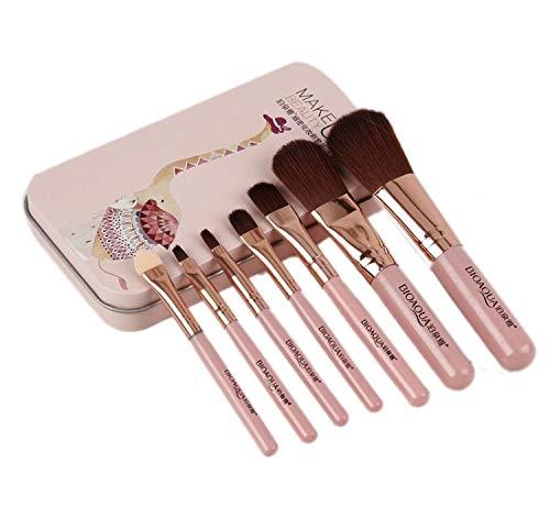 BIOAQUA BIOAQUA Makeup Brush Foundation Lipstick Eyebrow Perfum Face Powder Eye Shadows Flawless Blend Fiber Multifunctional Professional 1 SET - 7 PCS (ROSE)