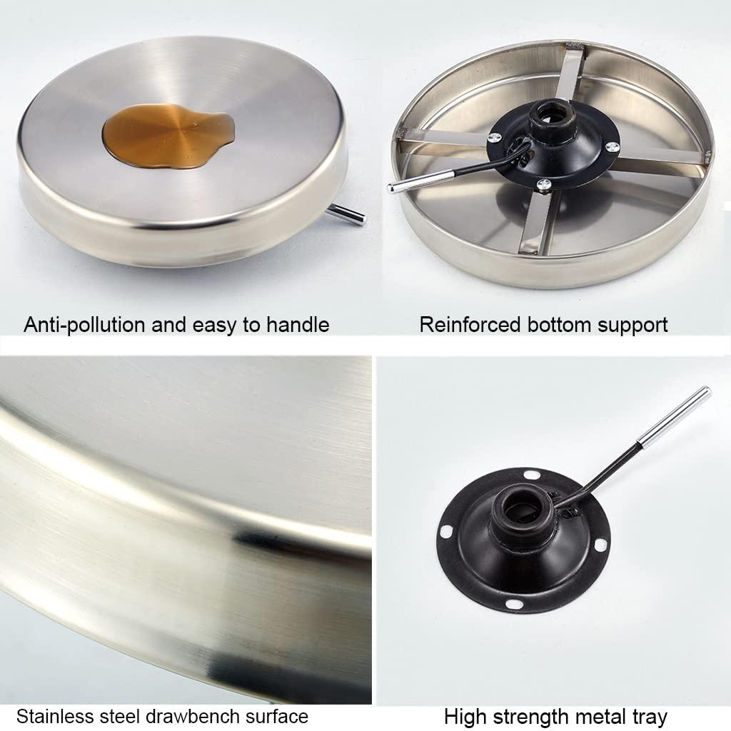 Dntum Stainless Steel Round Rolling Work Stool with Wheels,Load-Bearing 440 Ib, Heavy Duty Swivel Height Adjustable Shop Stool, Drafting Spa Salon Massage Beauty Stools Gold