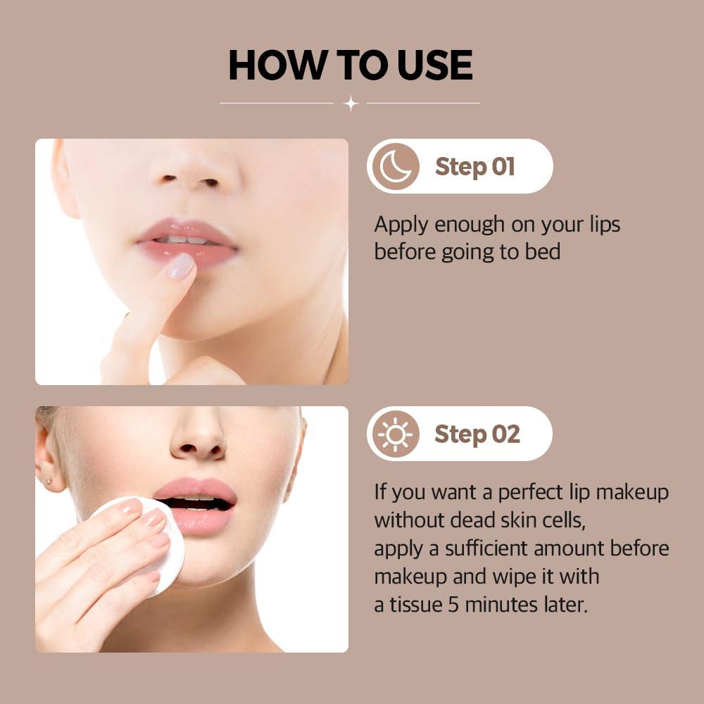 KLAVUU Klavuu Lip Mask Sleeping Pack (0.7oz) Overnight Deep Hydrating Korean Lip Balm Treatment for Very Dry, Chapped Lips | Lip Lightening & Plumping with Instant Hydration | Gentle Exfoliating (Coconut)