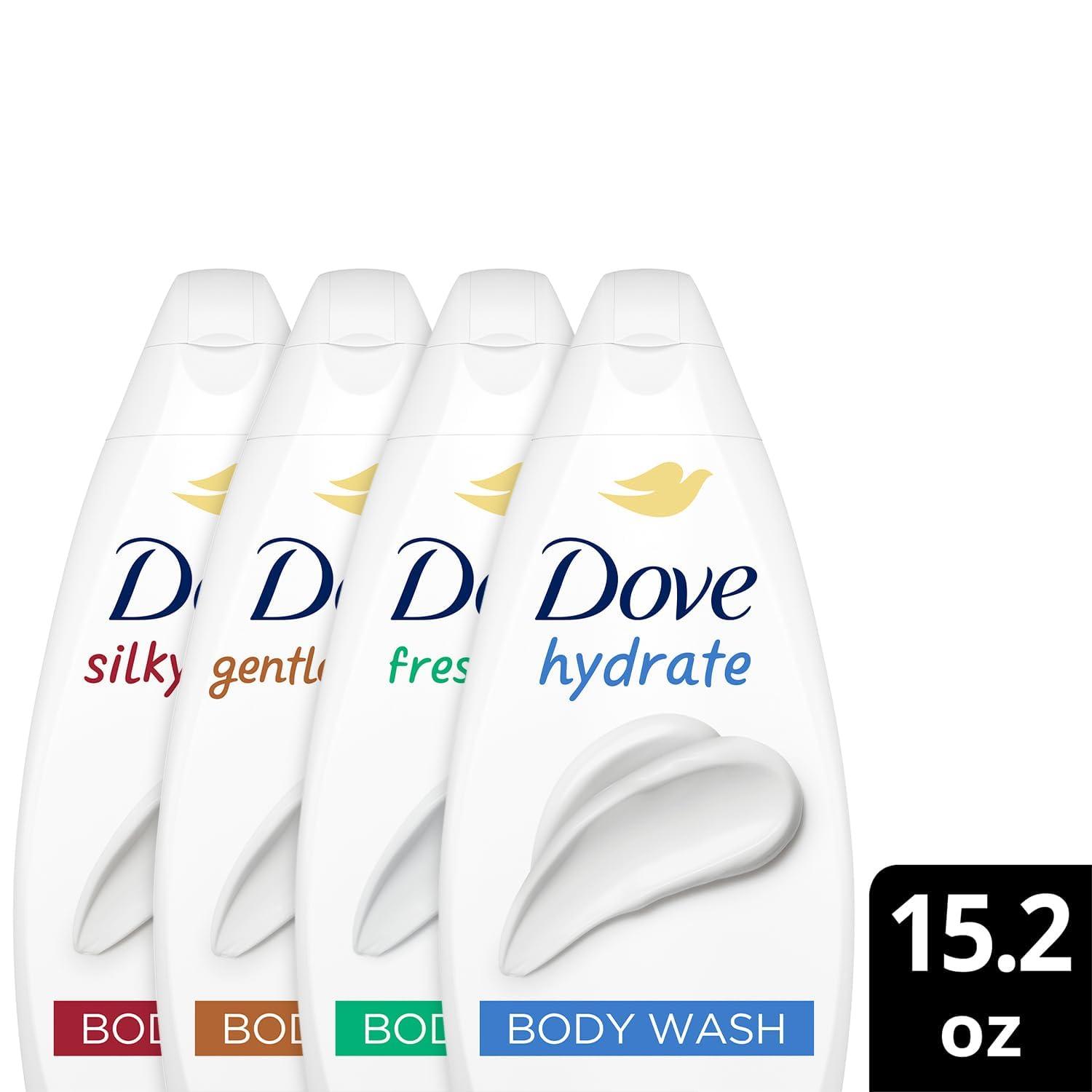 Dove Dove Body Wash Variety 6-Pack Hydrate, Gentle Pamper, Fresh Care, and Silky Velvet, 15.22 Oz Ea