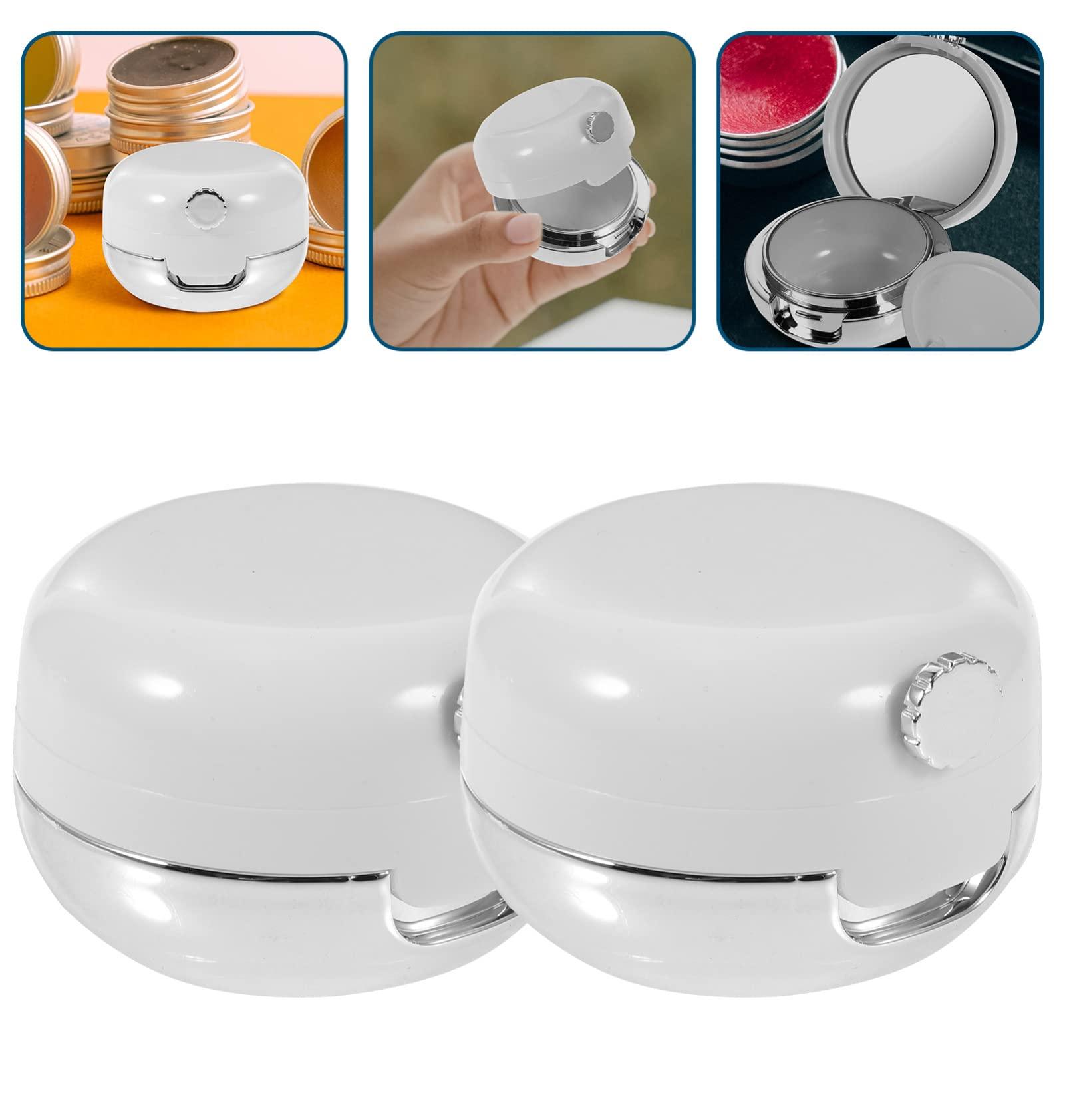 FRCOLOR FRCOLOR Lip Balm Containers Lip Mask Container Empty Sample Jars 2Pcs Lip Sleeping Mask Container Exfoliator Lips Balm Box Lip Gloss Case with Silicone Lip Brush Lip Makeup Applicator Containers