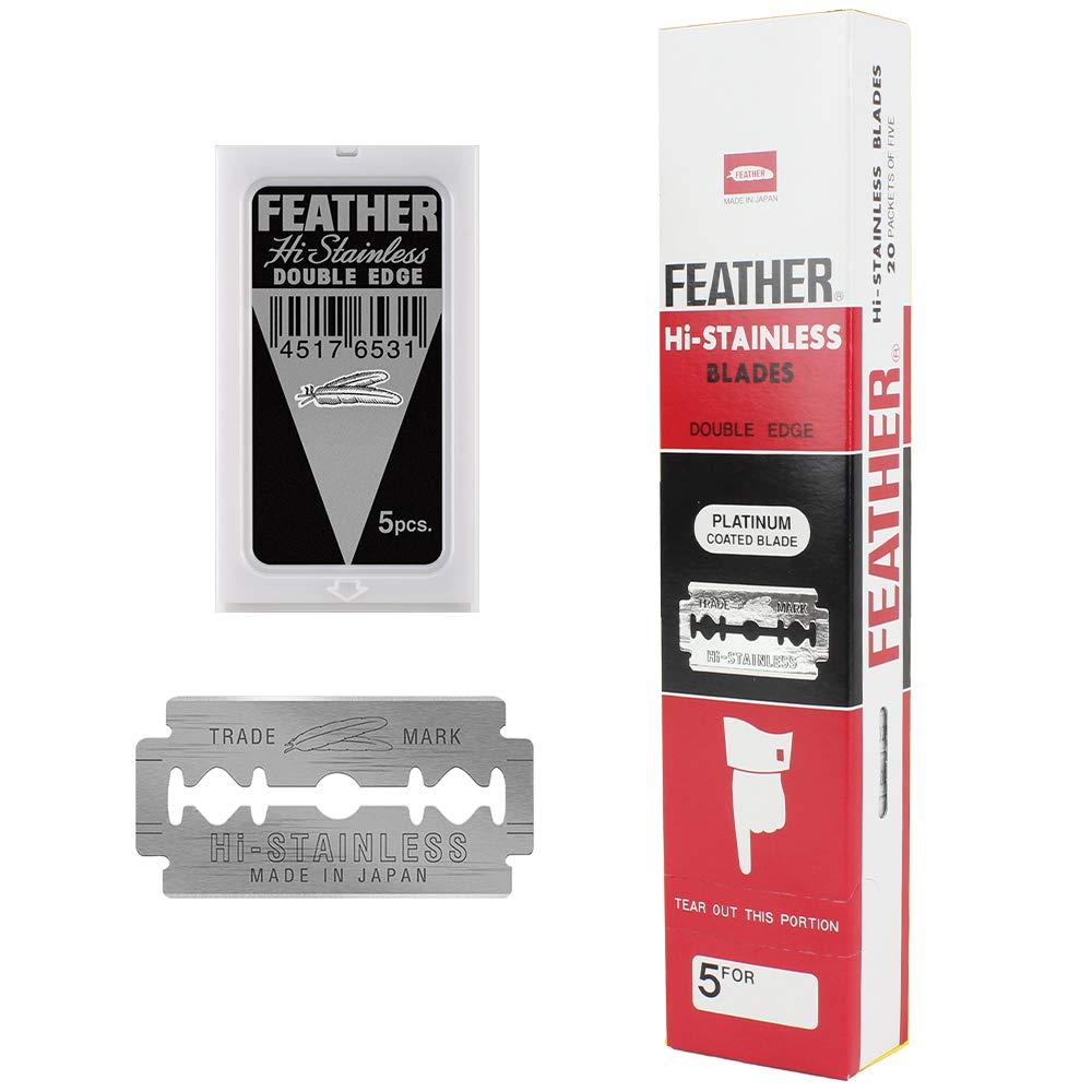 Feather Feather Double Edge Safety Razor Blades 100 Count