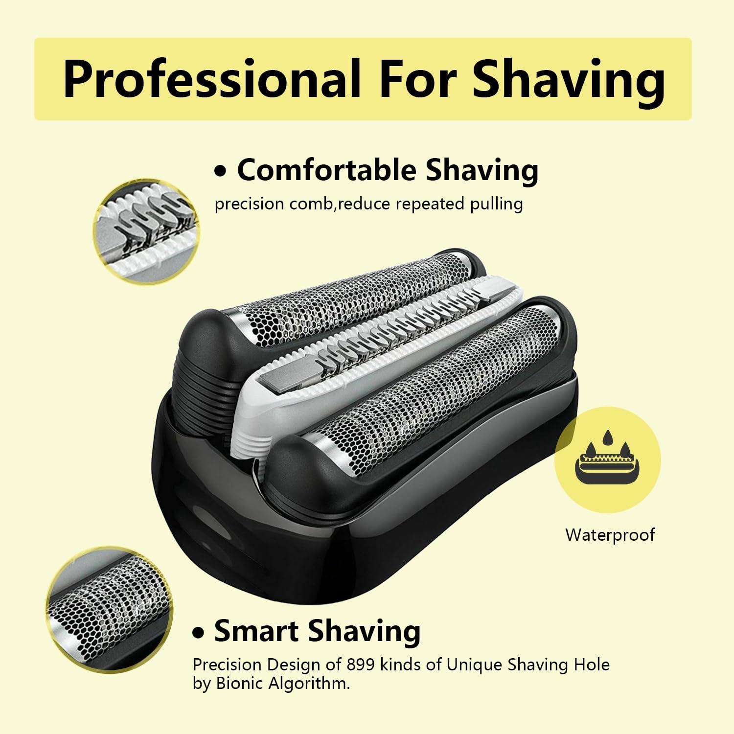 Muyfguo 2Pack 32B Series 3 Electric Shaver Replacement Head Accessories for Braun S3 Foil & Cutter Razor Heads, Applicable for Braun S3 3040s 3010s 310s 3000s 3050cc 3080s 390cc Etc