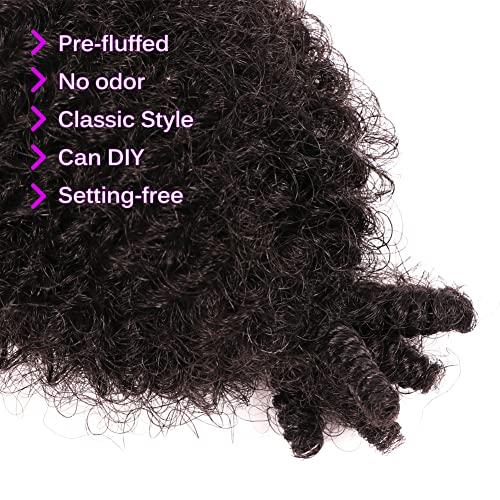 Seimainurs Seimainurs Springy Afro Twist Hair Marley Hair Spring Twist For Distressed Soft Locs Synthetic Pre-Separated Crochet Braiding Hair Marley Twist Hair Extension For Black Women (16 Inch (Pack of 3), 1B#