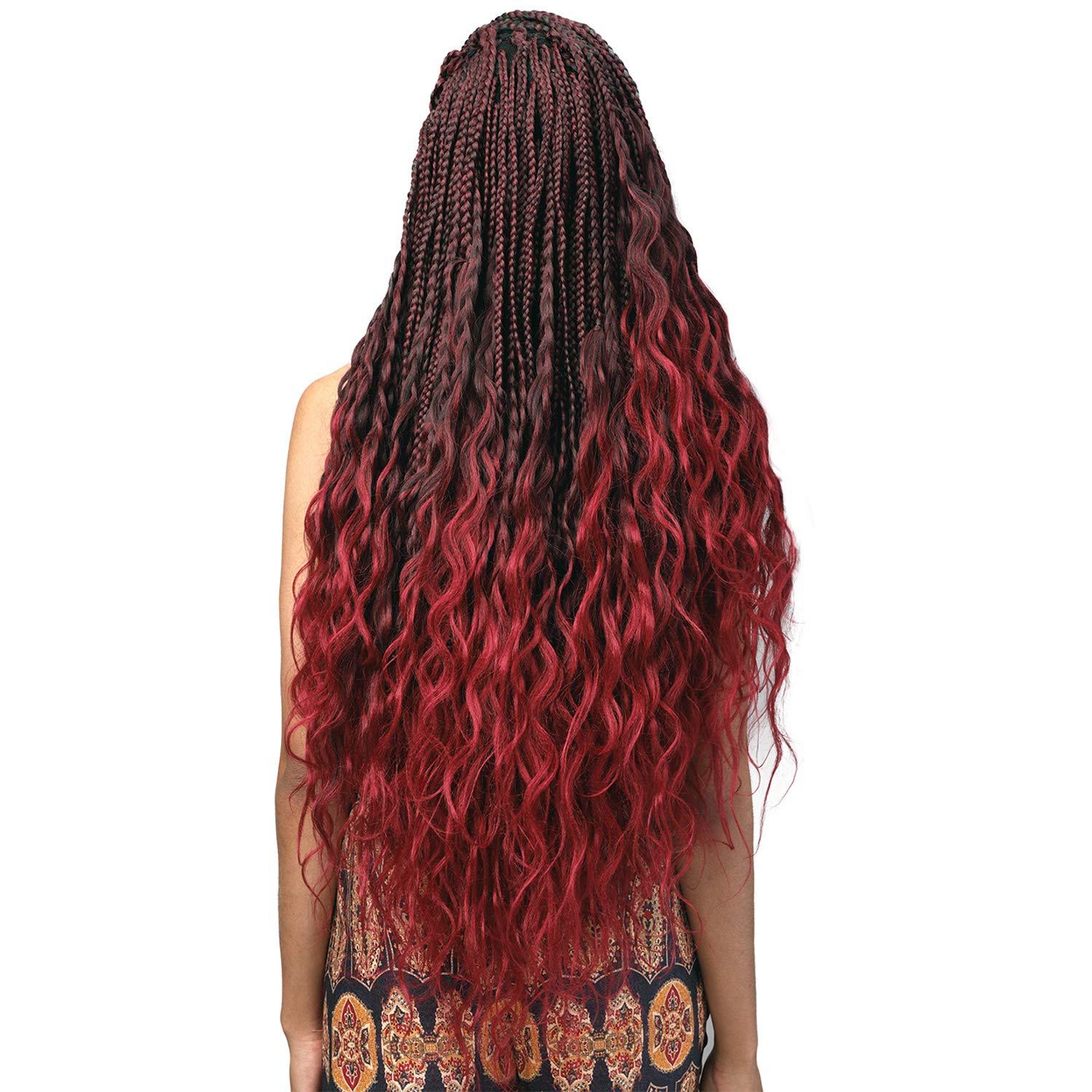BOBBI BOSS MULTI PACK DEALS! Bobbi Boss Synthetic Hair Braids Pre-Feathered 3X King Tips Body Wave 28" (3-PACK, 1B)