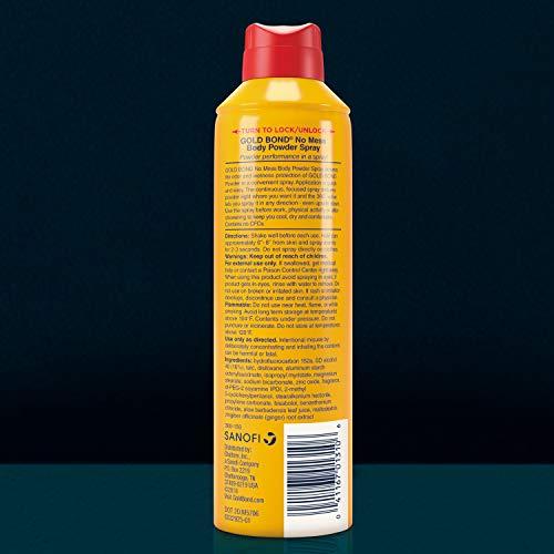 Gold Bond Gold Bond No Mess Spray Powder, Fresh Scent with Aloe, 7 Ounce, Pack of 2