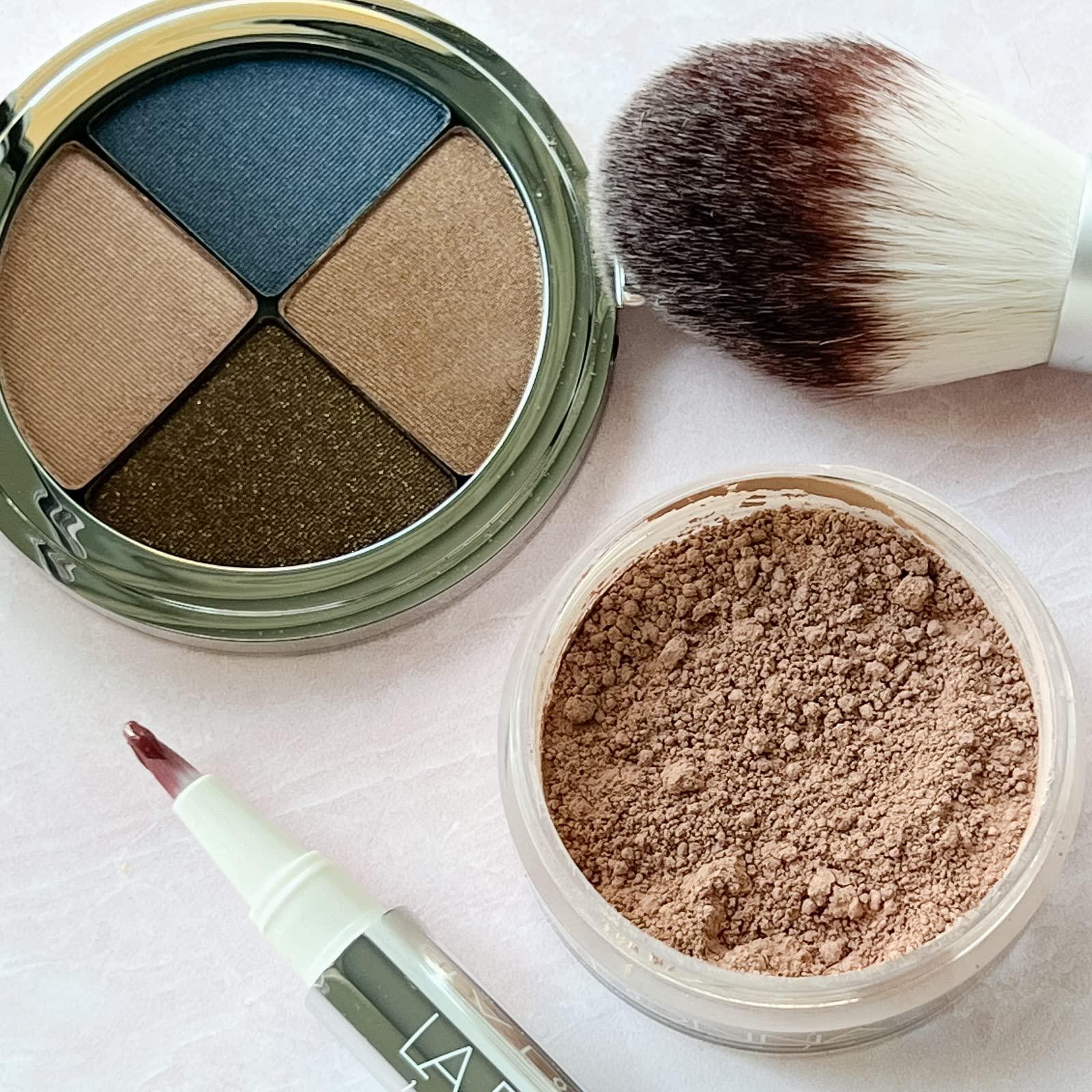 La Bella Donna La Bella Donna Loose Mineral Foundation, Non-Chemical SPF50, Only 4 Ingredients, Reef-Safe, Non-Nano, Natural Mineral Makeup with Sun Protection | 10g | Light Amber