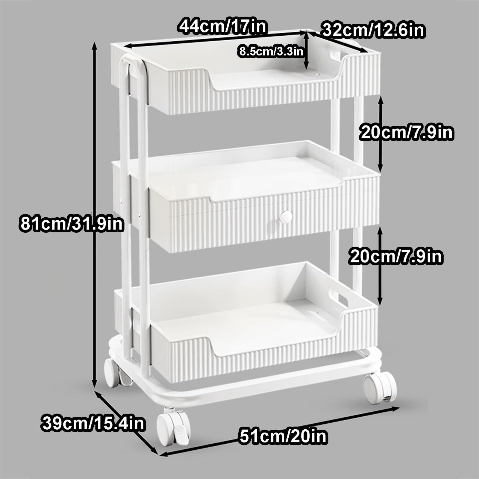 PQXQZ Multifunction Beauty Salon Storage Trolley Cart with 2 Trash Cans Hair Salon Station Cabinet Waterproof Rolling Hairdressing Salon Cart for Beauty Tattoo HairdressingV