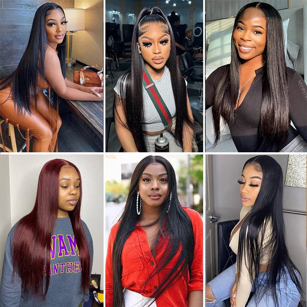 Borchan Brazilian Straight Human Hair Bundles 18 20 22 24 Inch 100% Unprocessed Virgin Straight Human Hair Bundles Double Weft