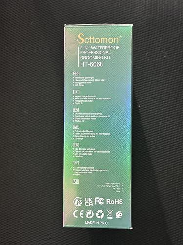 Scttomon Scttomon Professional Hair Clipper for Men Hair Cutting Kit Men\'s Beard Trimmer Hair Trimmer Shaver Cordless Barber Clippers and Trimmers Set Black