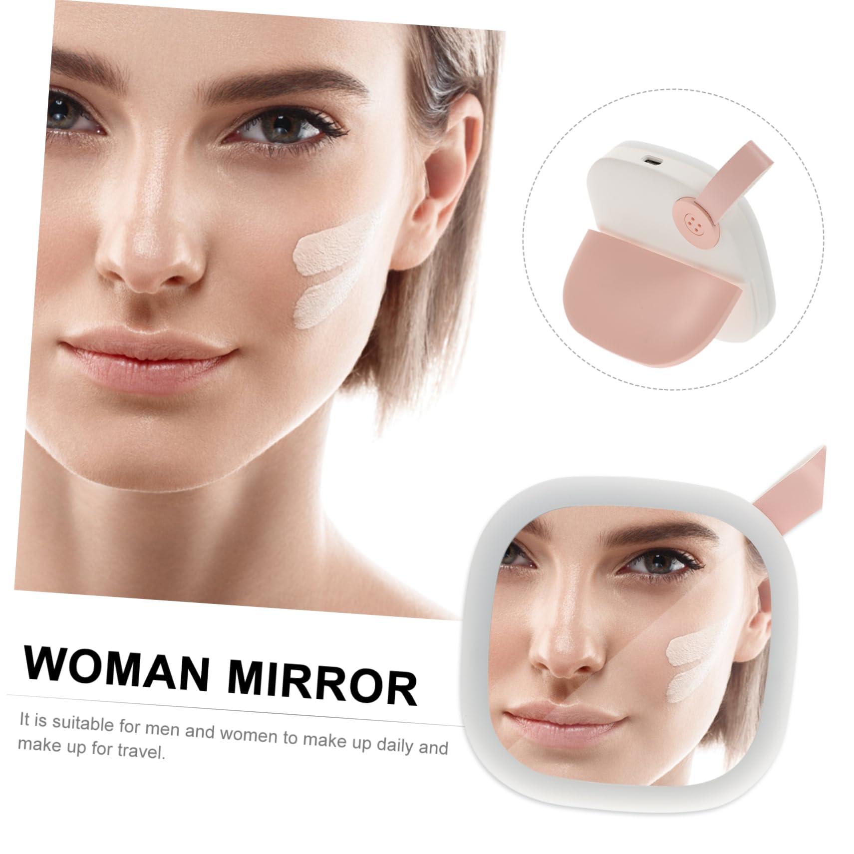 UTHCLO UTHCLO Small Pocket Mirror LED Makeup Supplies LED Makeup Mirror for Women Compact Portable Mirror Night Light 1pc
