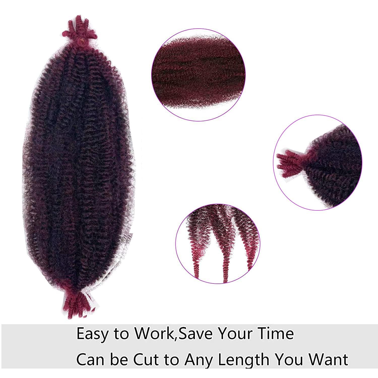 poetically Marley Twist Braiding Hair 16 Inch Pre-Separated Springy Afro Twist Hair 8 packs Wrapping Hair for Soft Locs Afro Twist Crochet Hair Braids Spring Twist for Black Women(16 Inch, T1B/BUG#)