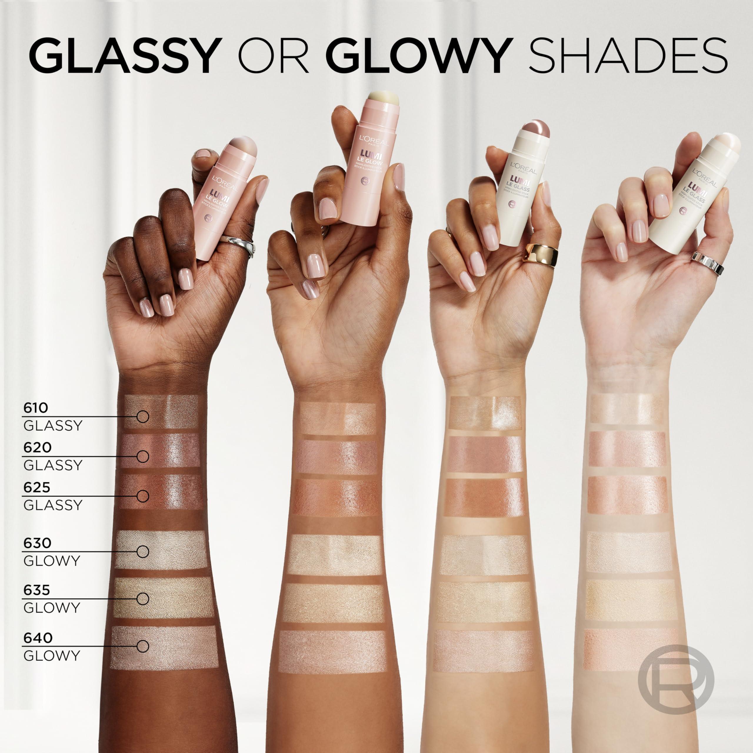 LOral Paris L\'Oreal Paris True Match Lumi Le Glass Highlighter Stick, Reflective, Translucent, Glassy Highlighter for Face and Body, 625 Sunset Amour, 0.25 Oz