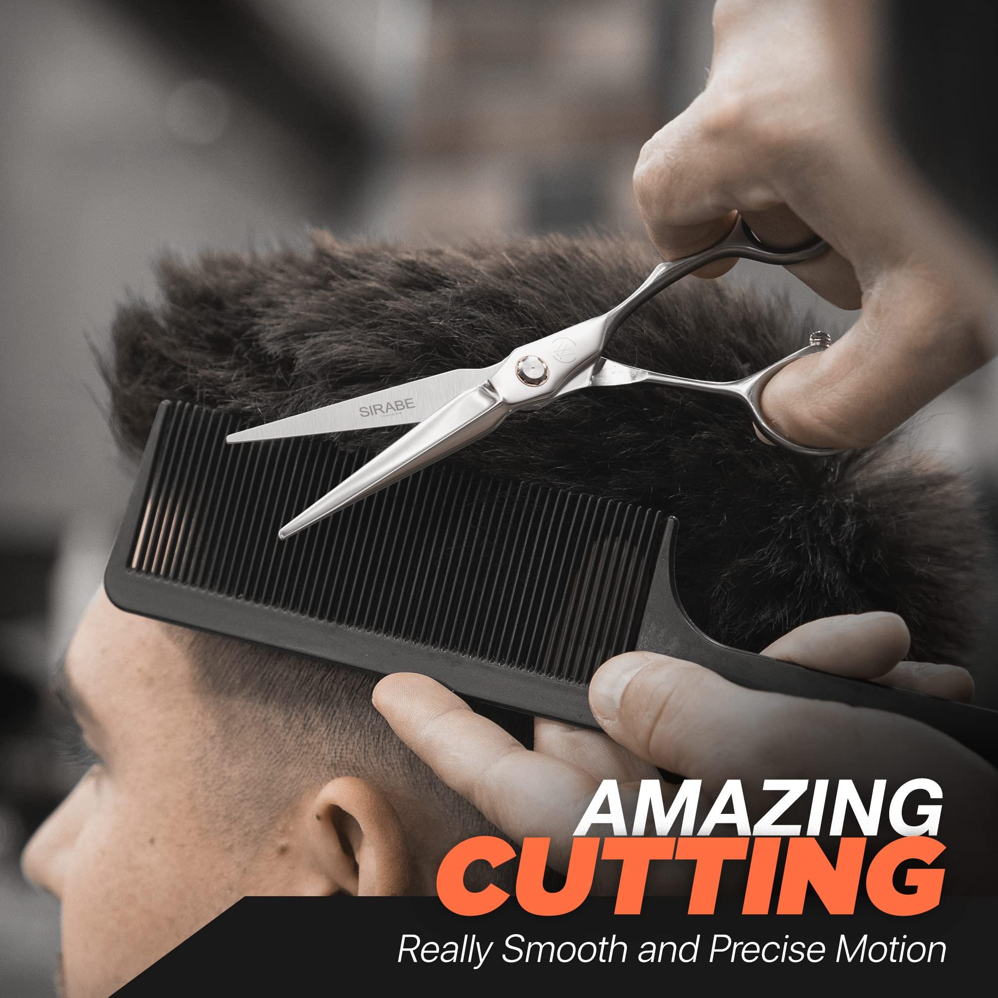 Sirabe Sirabe HIGH-END Professional Hair Cutting Scissors Shears - Ultra Sharp Blades for Precise Cutting - Barber Shears Haircut Scissors 440C Stainless Steel for Salon Hairstyling & Home Hairdressing