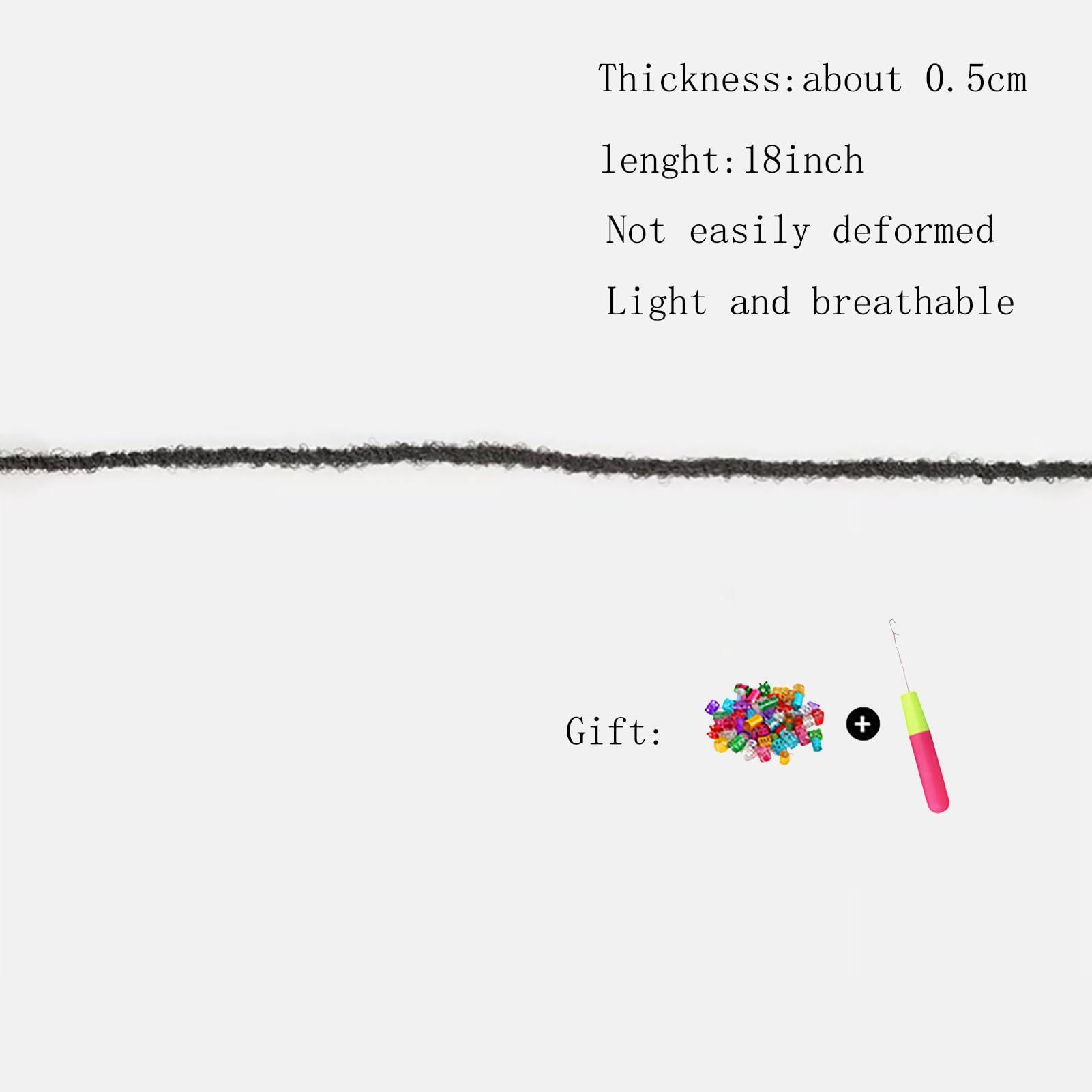 Aosome 18\" 1/4Packs Fuax Locs Crochet Hair Thin Soft Faux Locs Micro Dreads Sister Locks Crochet Braids Hair Extensions (TBUG#, 4Packs(108pcs))