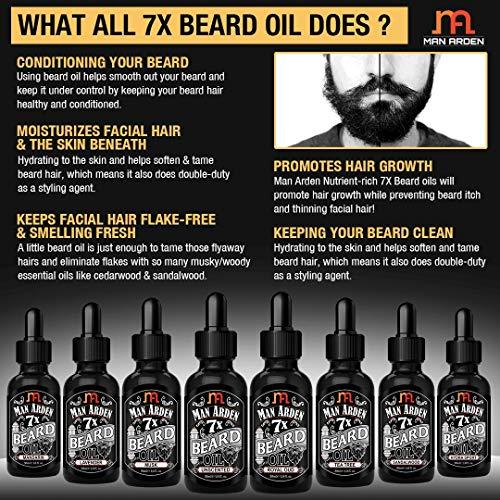 Man Arden Man Arden 7X Beard Oil (Lavender) 30ml, 7 Premium Oils For Beard Growth & Nourishment