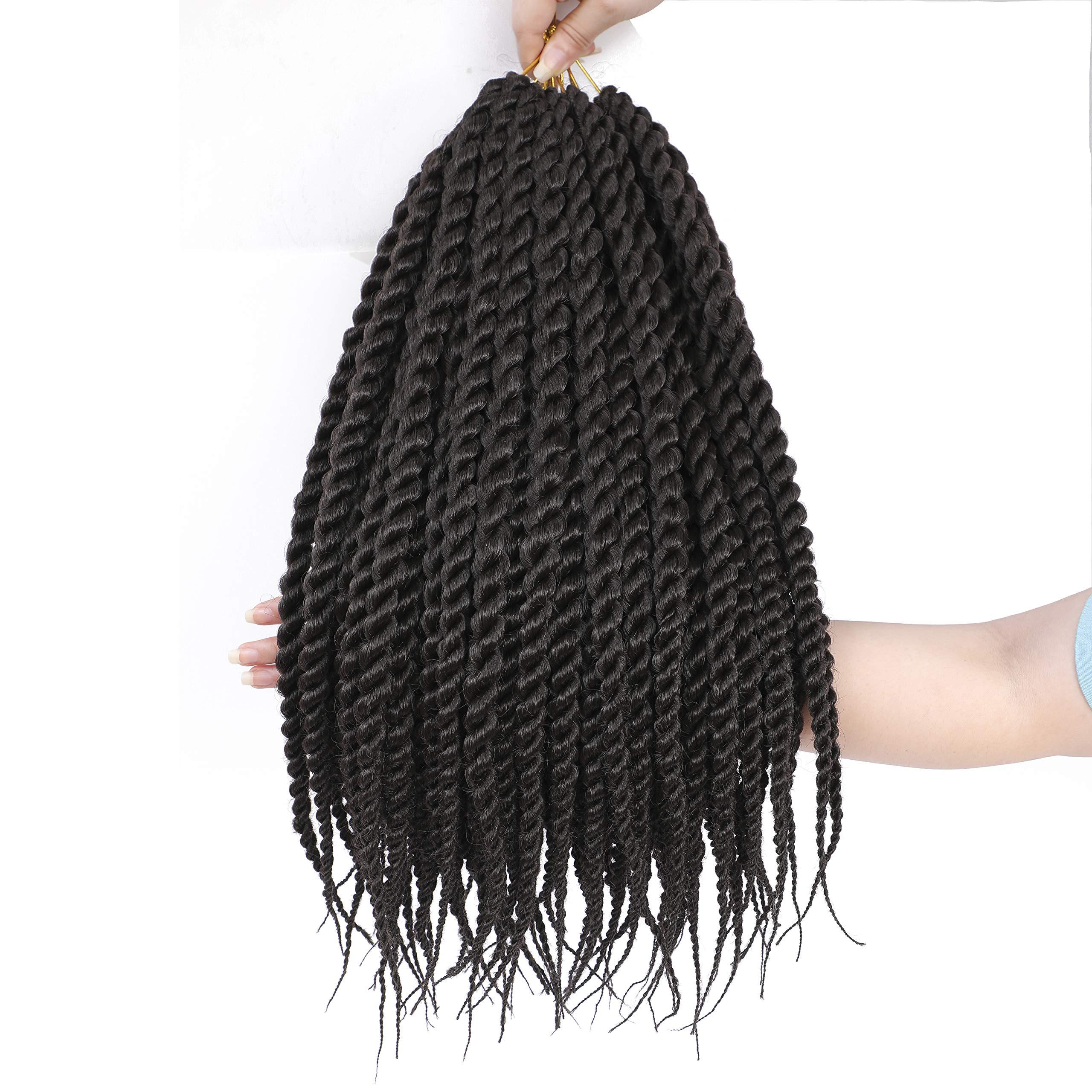 Admutty Havana Twist Crochet Hair 6 Packs 22 inch Crochet Braids Senegalese Twist crochet Hair Jumbo Havana Twist Crochet Braids(4#)