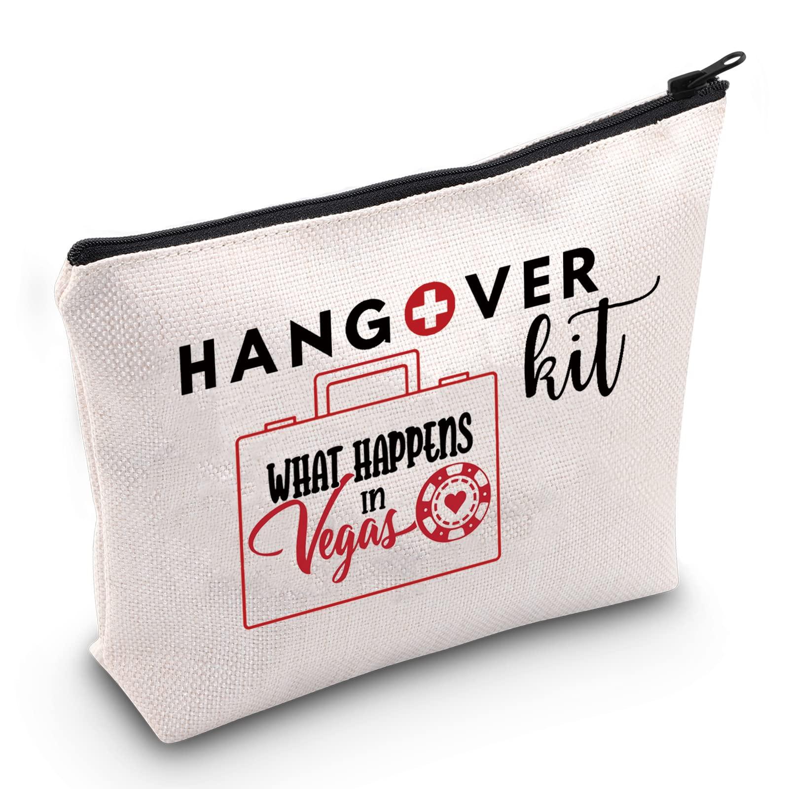 JXGZSO JXGZSO Las Vegas Zipper Hangover Bags Bachelorette Birthday Party Gift Vegas Birthday Travel Toiletry Bag (HANGOVER IN Vegas B)