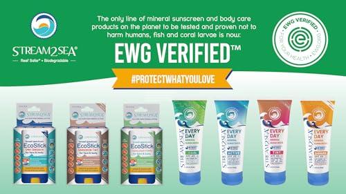 STREAM 2 SEA STREAM2SEA EcoStick SPF 35 Mineral Sunscreen Stick, Sweat Water Resistant Sunblock, USDA Approved Biodegradable Paraben Free Reef Safe Sunscreen Protection Against UVA UVB (EcoStick Kids) - 0.5 oz