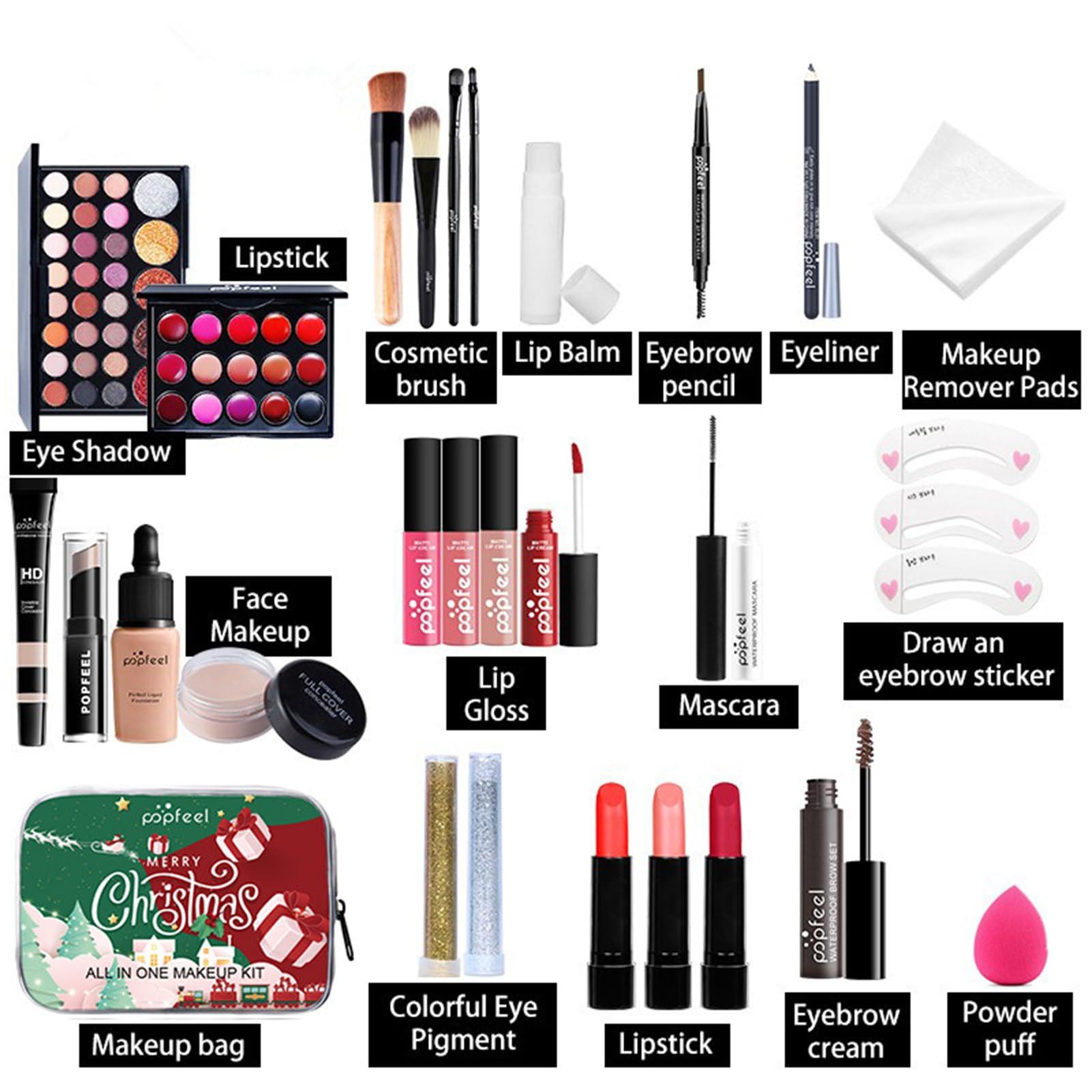 BONNIE CHOICE All in One Makeup Kit for Women Full Kit, Mother's Day Gifts Set for Women Girls, Makeup Essential Bundle Include Eyeshadow Palette Lipstick Blush Foundation Concealer Mascara Eyebrow Pencil