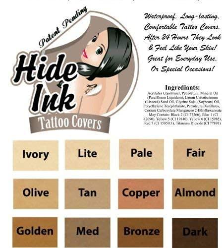 Hide Ink Hide Ink Temporary Tattoo Cover Up 4" x 6" - LITE COLOR (5-Pack)