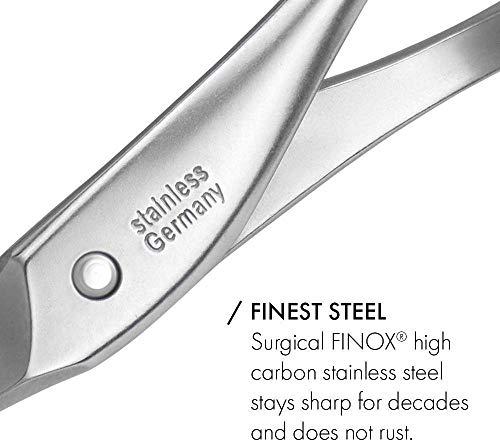 GERmanikure GERMANIKURE 8pc Manicure Set in Leather Case - FINOX Stainless steel tools handmade in Solingen Germany – Professional Nail and Cuticle Care