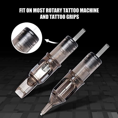 POPU Tattoo Needle Cartridge 17M1#12 Standard Tattoo Needles with Safety Membrane Disposable Cartrdiges Magnum 10Pcs for Rotary Tattoo Machine Supply