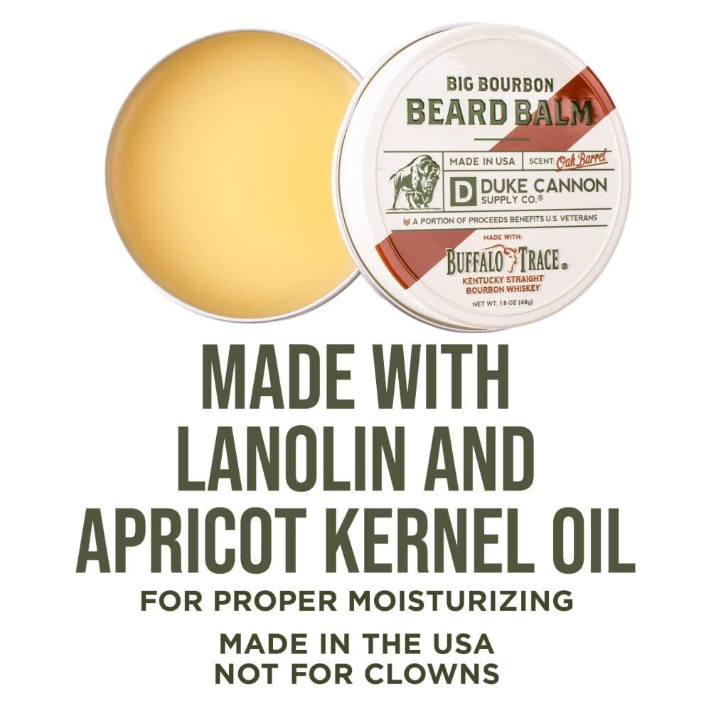 Duke Cannon Supply Co. Duke Cannon Supply Co. Big Bourbon Beard Care Collection Gift Bundle (3 Piece Set) - Beard Wash, Balm and Oil (Oak Barrel Scent)