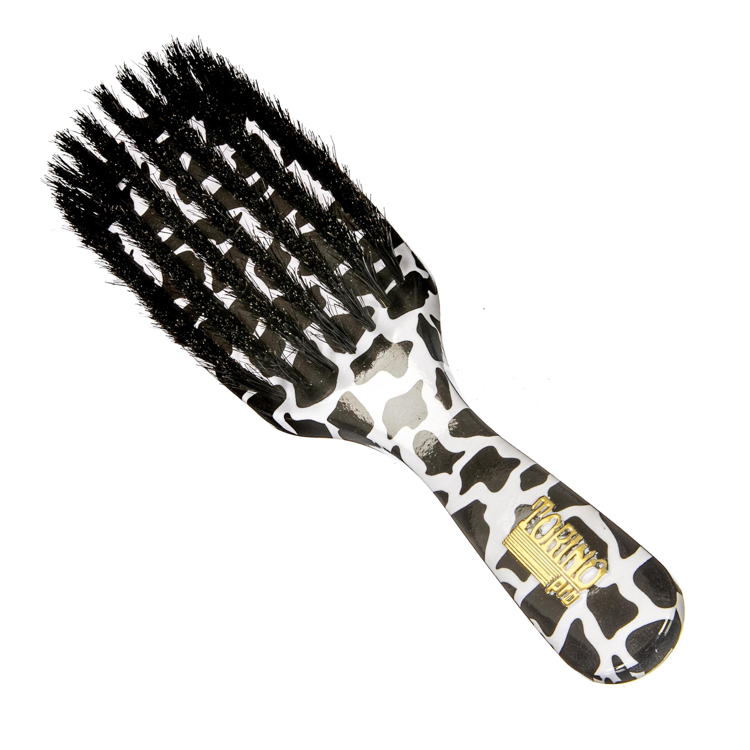 TORINO PRO WAVE BRUSHES BY BRUSH KING Torino Pro Wave Brush #261 7 Row Soft bristles Shower brush -100% Pure Boar Bristles - Great for laying down your 360 Waves