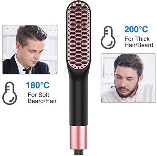 HUIXINLIANG HUIXINLIANG Beard Straightener for Men - Cutting Edge Ionic Beard Straightening Comb, Heated Hair Straightener for Men, Beard Comb and Heated Beard Brush,Dual Action Fine Comb