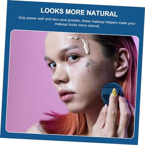 Ipetboom Ipetboom 4 Pcs Powder Puff Face Puff Body Puff Powder Container with Puff Sponge Puff Fluffy Powder Makeup Pads for Pressed Velour Powder Dispenser Makeup Puff Velvet Puffs Plush Blue