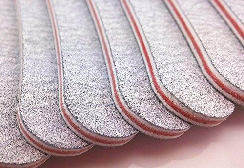yueton Yueton 20pcs 100/180 Grit Curve Double Sided Zebra File Emery Board Nail Files