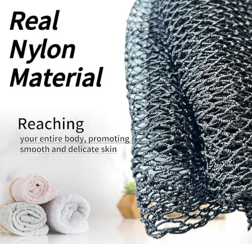 SPMKTBOZAI SPMKTBOZAI African Net Sponge Authentic, African Exfoliating Sponge Real African Net Black Owned, African Bath Sponge Back Scrubber, Body Exfoliator Shower Bath Accessories (Black)