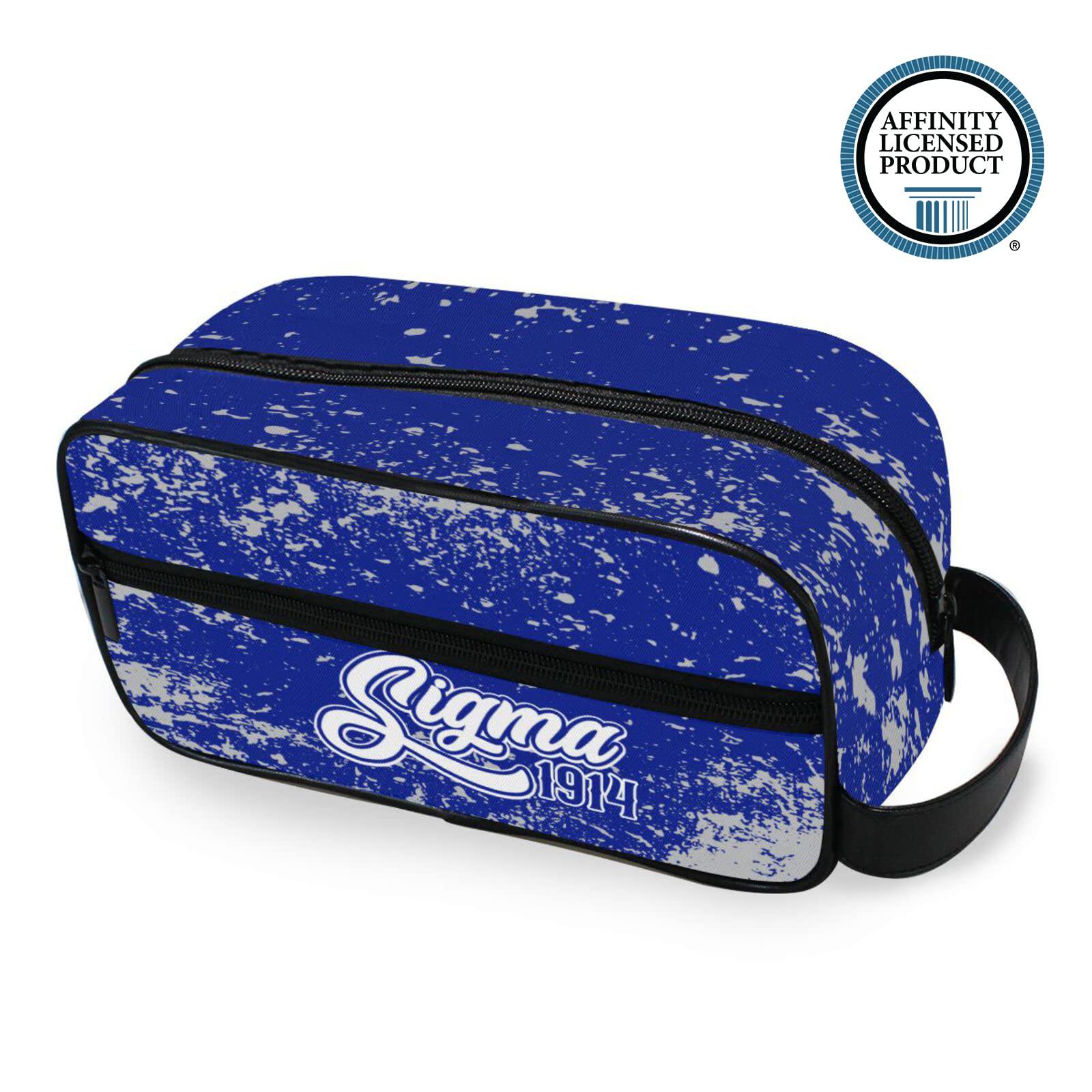 BBGreek BBGreek Phi Beta Sigma - Official Vendor - Men\'s Toiletry Bag/DOPP Kit - Blue Phi - Fraternity Paraphernalia