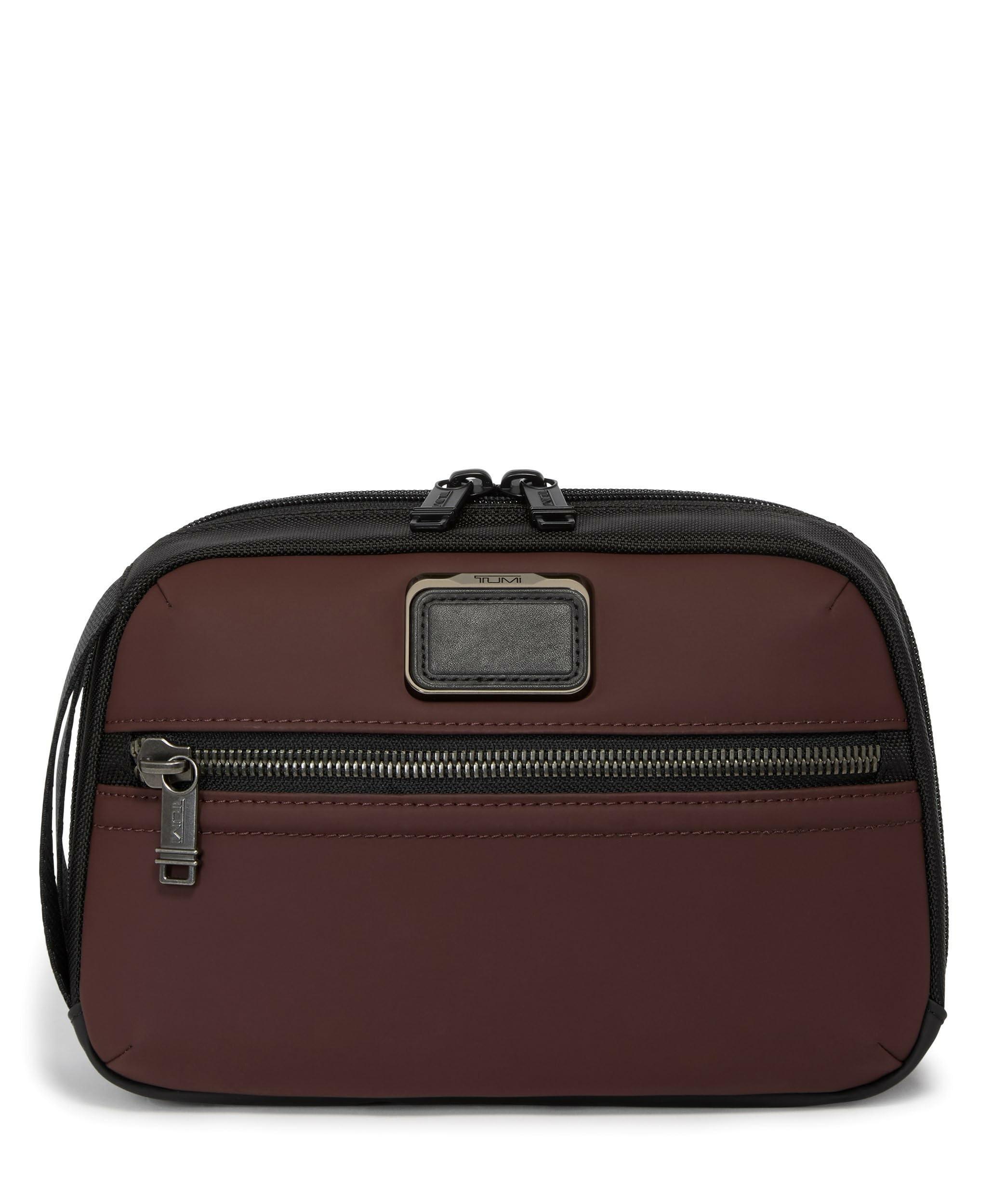 TUMI TUMI - Alpha Bravo Response Travel Kit - Hanging Toiletry Kit - Travel Bag Tracer - 6.3\" X 9.5\" X 3.5\" - Oxblood