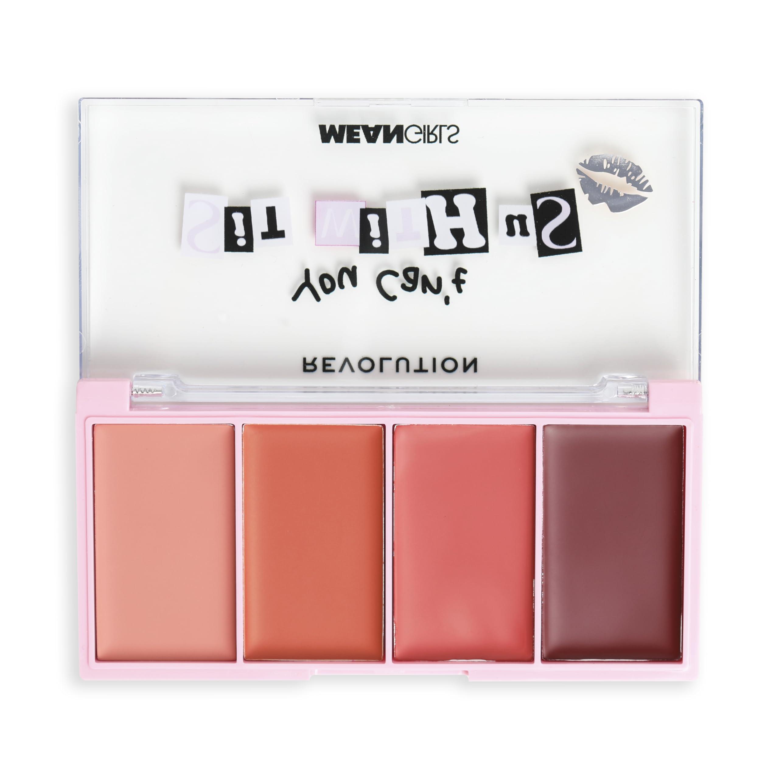 Revolution Beauty London Revolution Beauty, Mean Girls x Revolution on Wednesdays We Wear Cream Blush, Four Blush Shades, Makeup Palette for Face & Cheeks, Vegan & Cruelty-Free, 2.12 oz