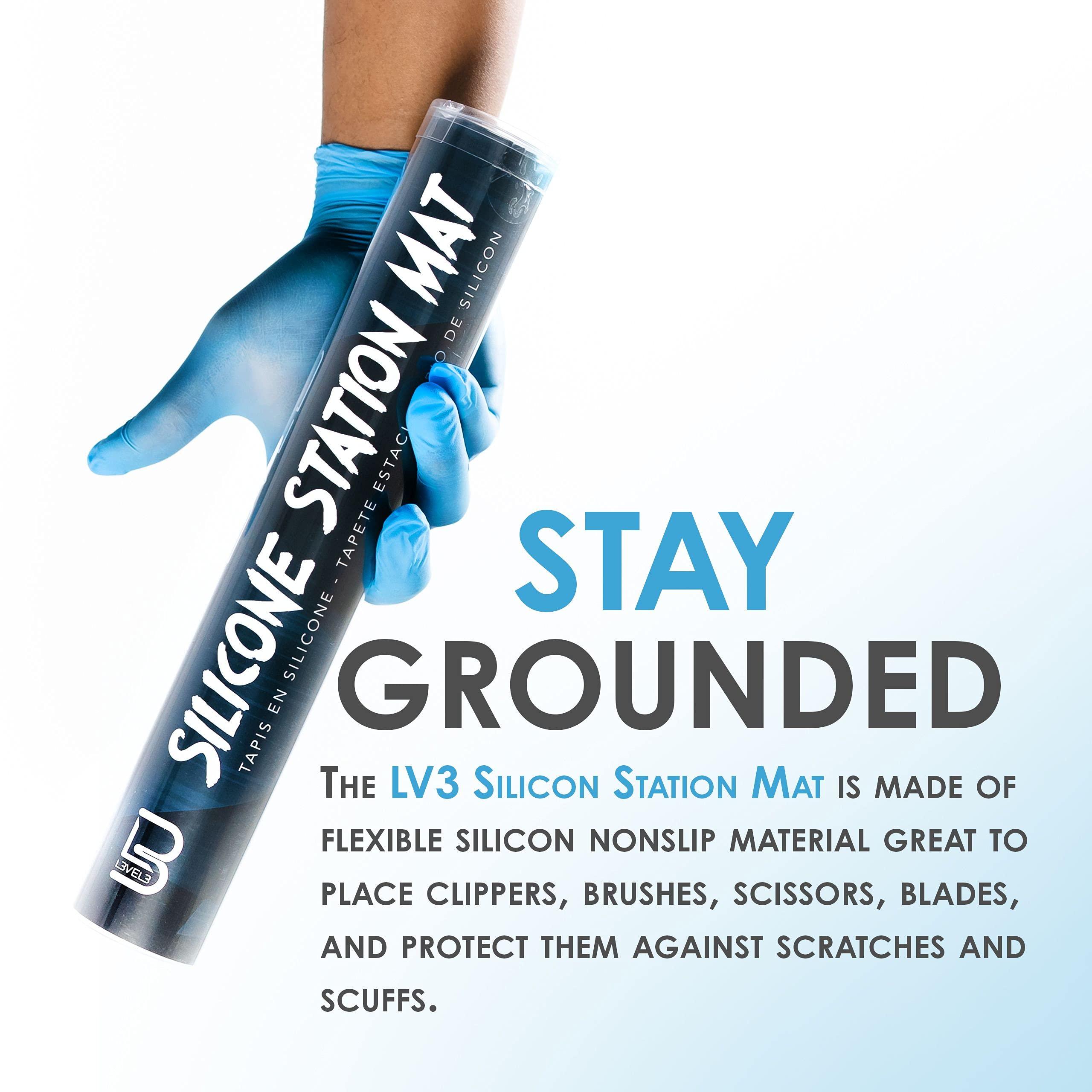 L3 L3 Silicone Mat - Comfortable and Durable Non-Slip Barber Mat - Protects Against Scratches and Scuffs - Great for Barber and Hair Stylist Working Spaces (15.7x11.8 Inch (Pack of 1))