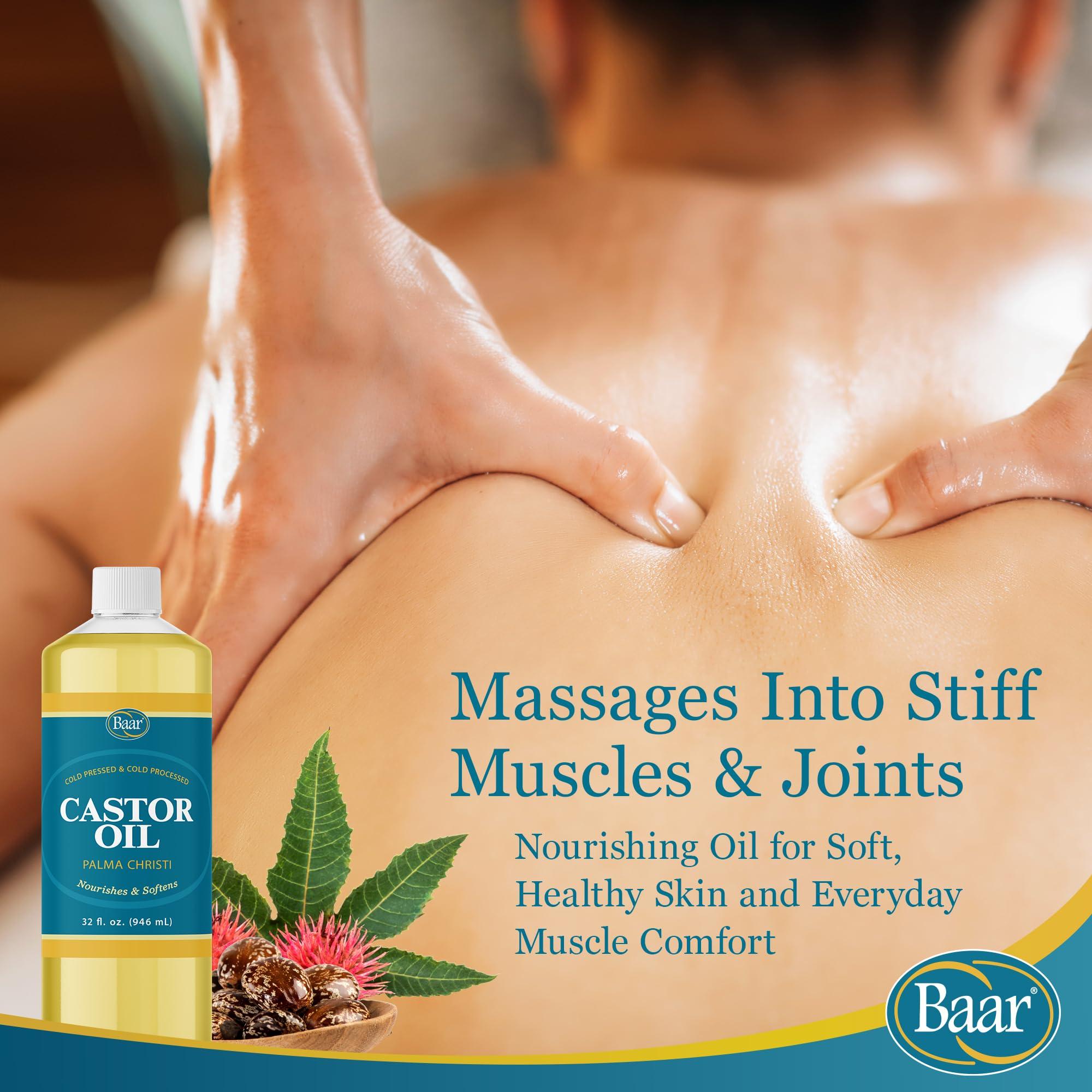 Baar Baar Cold-Pressed, Cold-Processed, Hexane Free Castor Oil, 32 Ounces