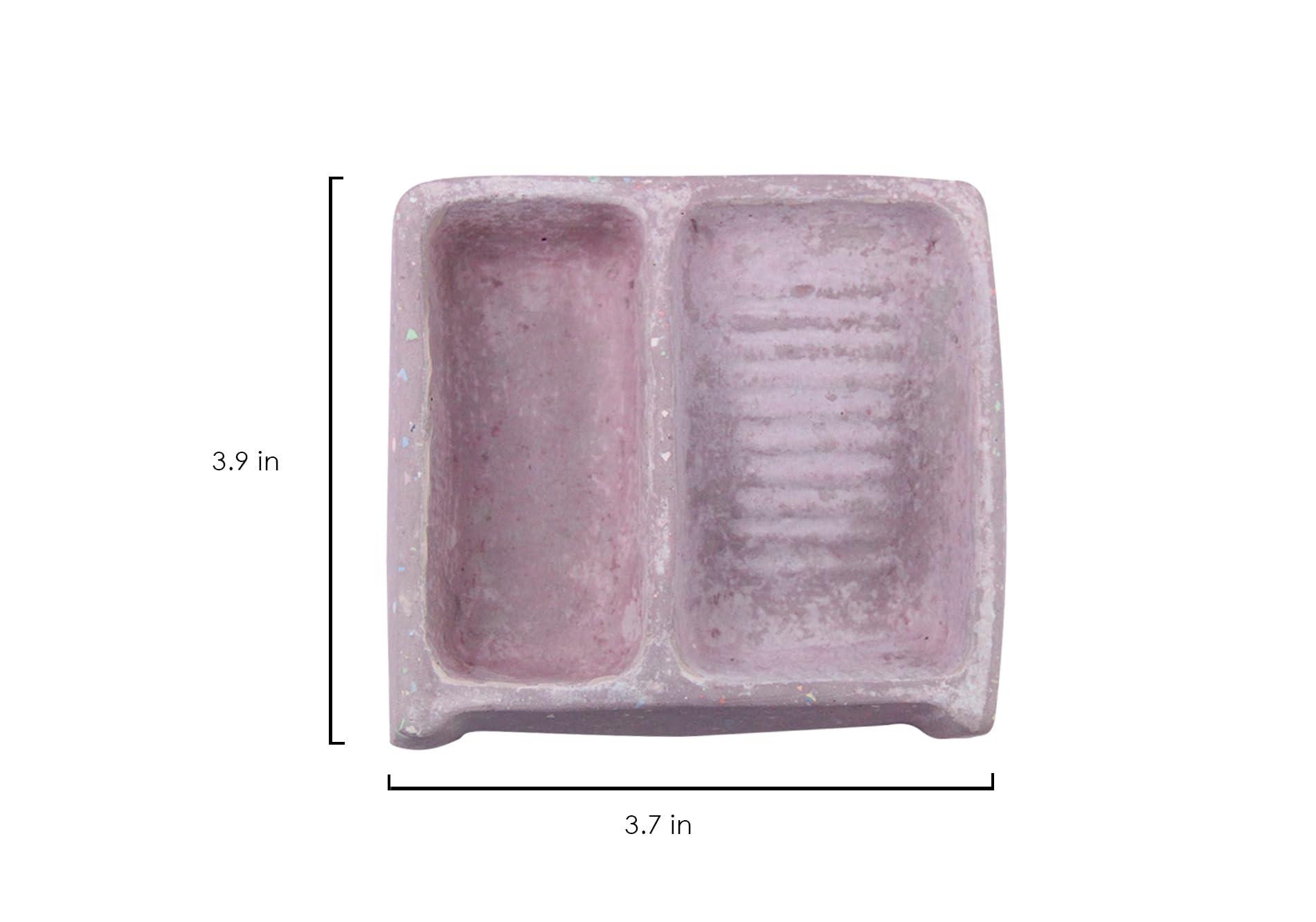 Tweezer Tweezer - Mini Mexican Washboard for Makeup Brush Cleaner Handmade, Brush Cleaning, Washing Tool Cosmetic Brush Clanear, Mexican Lavaderito, Lavadero Miniatura Artesanal, Brush Washer (Lila)