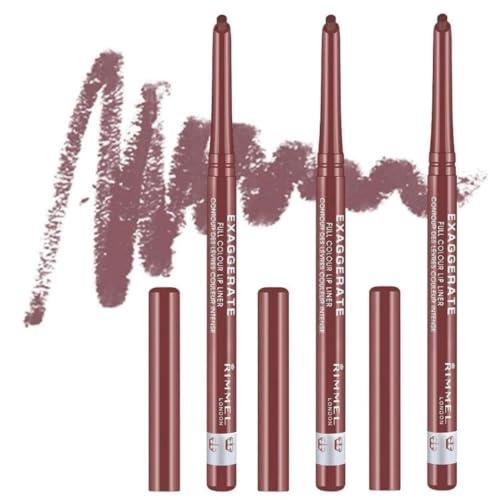 Rimmel Rimmel Exaggerate Lip Liner Addiction, 0.008 Ounce, Pack of 3