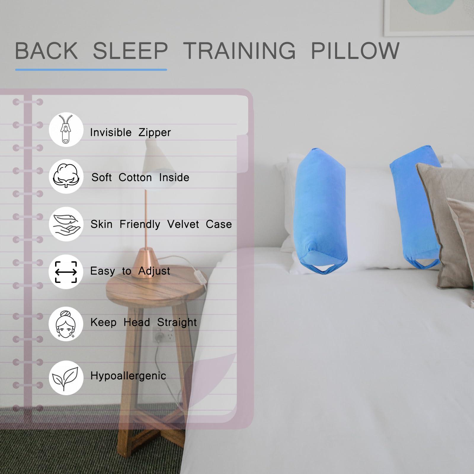 okmaba Beauty Pillow, Anti Wrinkle & Anti Aging Back Sleep Training Pillow, Wrinkle Prevention Pillow to Sleep on Back, Head Positioning Pillow, Post Surgery Pillows Support for Sleeping Upright (Blue)