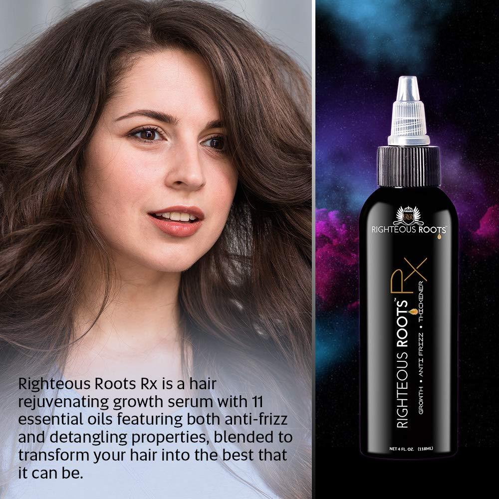 Righteous Roots Righteous Roots Rx Hair Oil for Hair Growth, Anti Frizz and Thickener Best for Curly, Wavy Natural Hair and Beards. 4fl oz (Previously known as Hair RX)