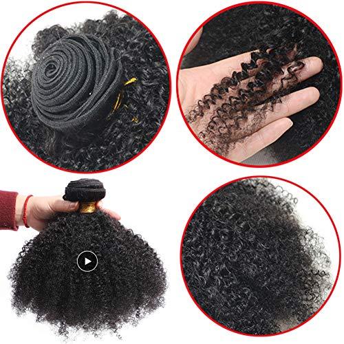 Nicewig Hair Afro Kinky Curly Hair Extensions Human Hair weave 4B 4C Curly Hair 1 Bundles Double Weft Remy Hair for African American Black Women 100g/pcs
