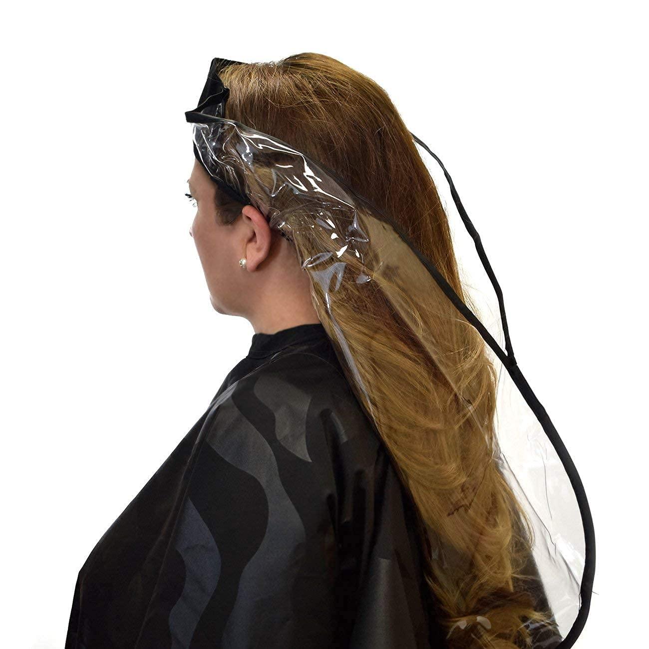 Betty Dain Betty Dain Hair Funnel and Jumbo Shampoo Cape - Use for Upright Position Washing/Shampooing, Waterproof, Stain Resistant Vinyl, Touch-and-Close Fastener, Soft, Nylon Neckband