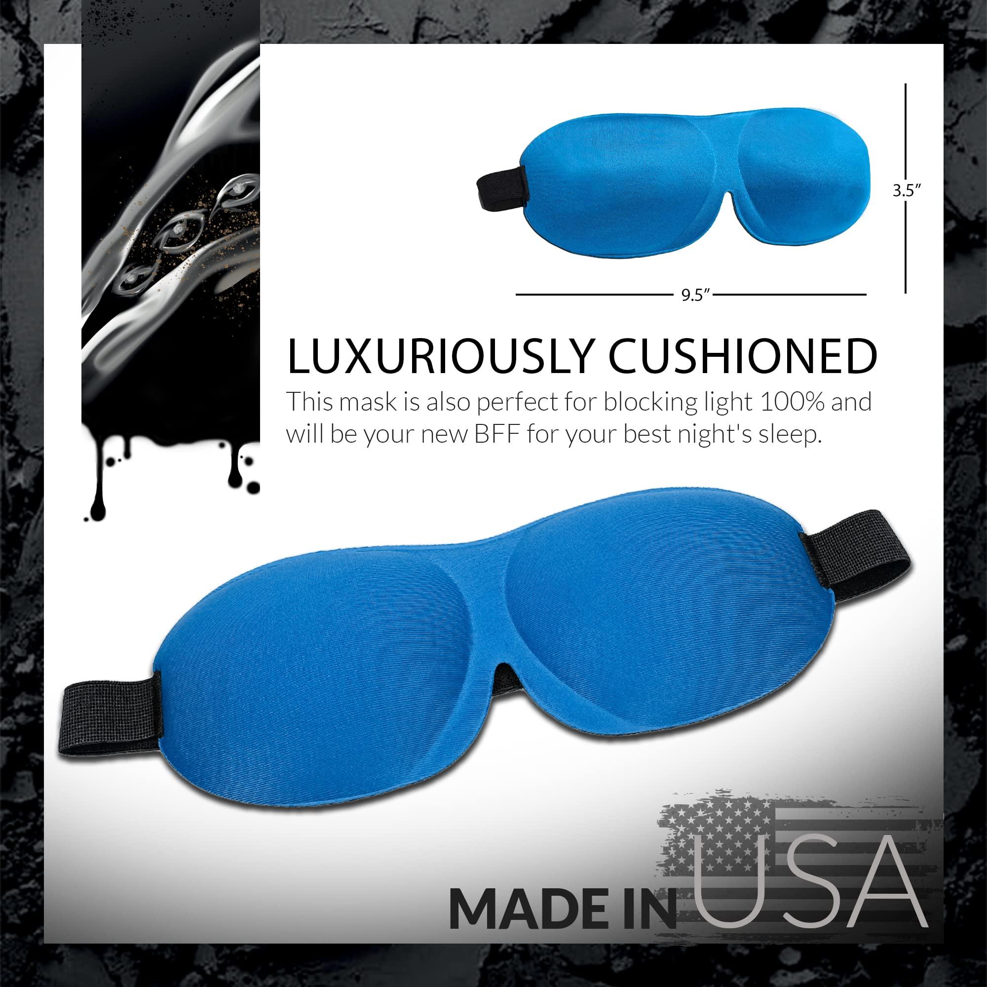 Lash Affair Lash Affair 3D Eye Mask for Sleeping Eyelash Extensions, Lash Protector Cupped Molded Night Sleep Mask, Contoured Mask Eye Cover, Comfortable and Lightweight, Light Blue